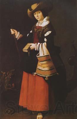 Francisco de Zurbaran St Margaret (mk08) Norge oil painting art
